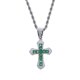 thumbnail image 1 of Collar con colgante de cruz de estilo hip hop, circonita, industria pesada, diamantes, joyería de moda, collar de pareja con personalidad de la calle principal, 1 of 6