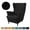 Black, variant on Wingback Chair Covers Slipcover,2 Piece Stretch Wing Chair Covers,Waterproof Soft Wingback Armchair Slipcover for Living Room and Bedroom