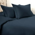 thumbnail image 2 of 1200-Thread Count 100% Egyptian Cotton Exquisite Solid Duvet Cover Set Navy Blue / Full/Queen, 2 of 4