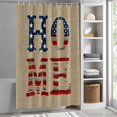 thumbnail image 6 of Beige Vintage Shower Curtain Set, Waterproof Shower Curtains for Bathroom, American Flag Farmhouse Retro Art Rustic Washable Fabric Cloth Bath Curtain for Bathtub Decoration with Hooks 60x72 Inches, 6 of 9