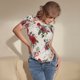 thumbnail image 3 of Fotbe Rose Flowers Body de Mujer con Cuello Redondo y Mangas Cortas, Sin Mangas Ajustado, Suave, Cómodo y Básico-Large, 3 of 7