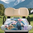 thumbnail image 3 of Yuyamidu Sea Turtle Golf Cart Seat Covers Hibiscus Golfcart Seat Cover with Pockets Universal Club Car Seats Cushion Golf Seat Covers for Cart, 3 of 7