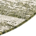 thumbnail image 5 of Unique Loom Outdoor Modern Collection Area Rug - Cartago (4' Round Green/Ivory), 5 of 6