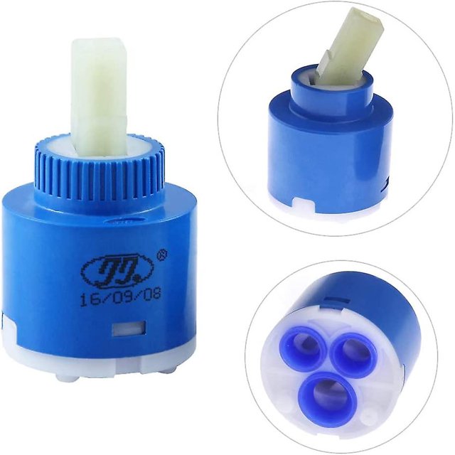Cartucho de cerámica Reemplazo del cartucho de cerámica Grifo mezclador Controlador interno Reemplazo del grifo para grifo mezclador de baño (azul 35 mm). Afortunado Sencillez