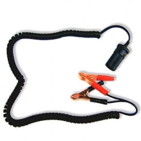 12 Volt Car Battery Socket Power Accessory Adapter Extension Cord with Clamps