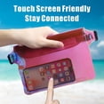 thumbnail image 5 of Waterproof Fanny Pack - Waterproof Phone Pouch with Waist Strap - Beach Accessories Waterproof Pouch Dry Bag Keep Phone Valuables Safe for Beach Surfing Kayaking Boating Fishing,Pink, 5 of 7