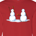 thumbnail image 4 of Inktastic Snowman Stickup with Hairdryer Long Sleeve T-Shirt, 4 of 5