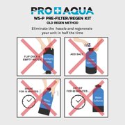 PRO+AQUA RV Water Filter AND Portable Water Softener Regeneration Kit - 5 Micron Filtration, Anti-Corrosion Brass Fittings, Transparent Housing, Filters chlorine, bad taste, odors, sediment, bacteria