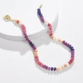 thumbnail image 4 of Beaded Gemstone Necklace for Women, Colorful Boho Bead Choker Natural Stone Surfer Beach Necklaces Gold Plated Summer Handmade Jewelry, 4 of 6