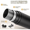 thumbnail image 6 of Extendable Heavy Duty Curtain Rod 32-240 Inches - Adjustable Tension Rod for Wide Windows, Black Space-Saving Design with Brackets (1 Pack), 6 of 8