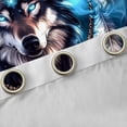 thumbnail image 4 of Homewish 3D Tribal Wolf Black Out Curtains, Mystic Outer Space Curtains Pack of 2 (42x63 Each), Boho Jungle Animal Bedroom Curtains, Window Curtains Decor, 4 of 6