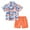 Blue, variant on XUELUO Toddler Boys Casual Outfit Sets Short Sleeve Gentleman Tops Hawaii Beach Holiday Floral Shirts T Shirt Shorts Outfits Clothing Activewear