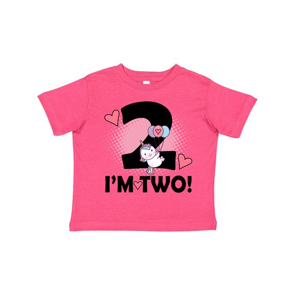 Inktastic 2nd Birthday 2 Year Old Girl Unicorn Girls Toddler T-Shirt