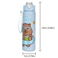 thumbnail image 3 of Yiaieng Reusable Water Bottles for Daily Use,700ml Capybara Cute Water Cup with Straw & Handle Travel Water Bottle (Blue), 3 of 10