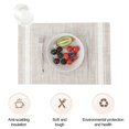 thumbnail image 3 of Pvc Sets de Table Table à Manger Set de Table Imperméable Résistant à la Chaleur Élégant Motif Rayé Idéal pour la Maison Cuisine Sets de Table Imperméables, 3 of 8