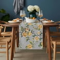 thumbnail image 2 of Yellow Rose Table Runner - 72 Inch Long, Kitchen Dining Table Runner Dresser Scarves, Vintage Country Botanical Floral Vines Farmhouse Decor for Coffee Tables Wedding Party Banquet, 2 of 8