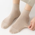 thumbnail image 5 of Trgacdwlo Men’s Ankle Quarter Thin Socks Breathable Soft Summer Mesh Design Comfort Non Binding Fit Everyday Men Socks Khaki, 5 of 6