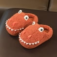 thumbnail image 2 of yocbz Kids Slippers Boys Toddler Kids Slippers Cute Cartoon Shoes Girls Boys Warm Fleece Winter Household Slippers Orange,Size for US 16, 2 of 5