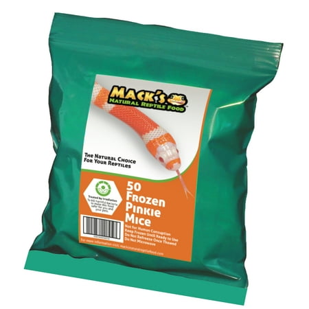 Mack's Natural Reptile Food Pinkie Mouse 50 Ct Pack