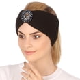 thumbnail image 1 of Qarigey Elegante diadema femenina con joya que añade un toque de glamour a cualquier conjunto. Calentador de orejas y cabeza ligero. Accesorio para el cabello Negro, 1 of 6