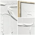 thumbnail image 6 of Abstract Harmony Heavily Textured Hand Painted White Framed Canvas Wall Art, 6 of 12