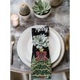 thumbnail image 2 of Black Christmas Cloth Napkins Set of 6 Reusable Dinner Napkins, Snowflake Xmas Christmas Tree Cocktail Napkin Washable Table Napkins for Wedding/Holiday Party/Baby Shower 20"x20", 2 of 7