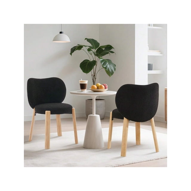 2 pcs home plush makeup vanity sillas con teddy fabric, comfy accent sillas para dressing room, dormitorio y oficina en casa, cute forrado stools con back support