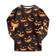 thumbnail image 6 of Enyan Halloween Pajamas Boy Pumpkin/Ghost Tops Long Sleeve Cute Sleepwear Loungewear Set 2Pcs Halloween Pjs for Boys(7-8 Years), 6 of 7