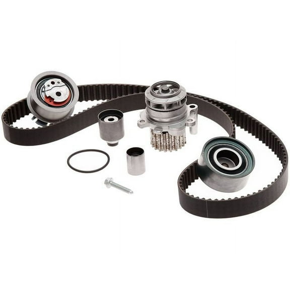 Timing Belt Kit with Water Pump - Compatible with 2009 - 2014 Volkswagen Jetta 2.0L 4-Cylinder Diesel (with Metal Impeller) 2010 2011 2012 2013