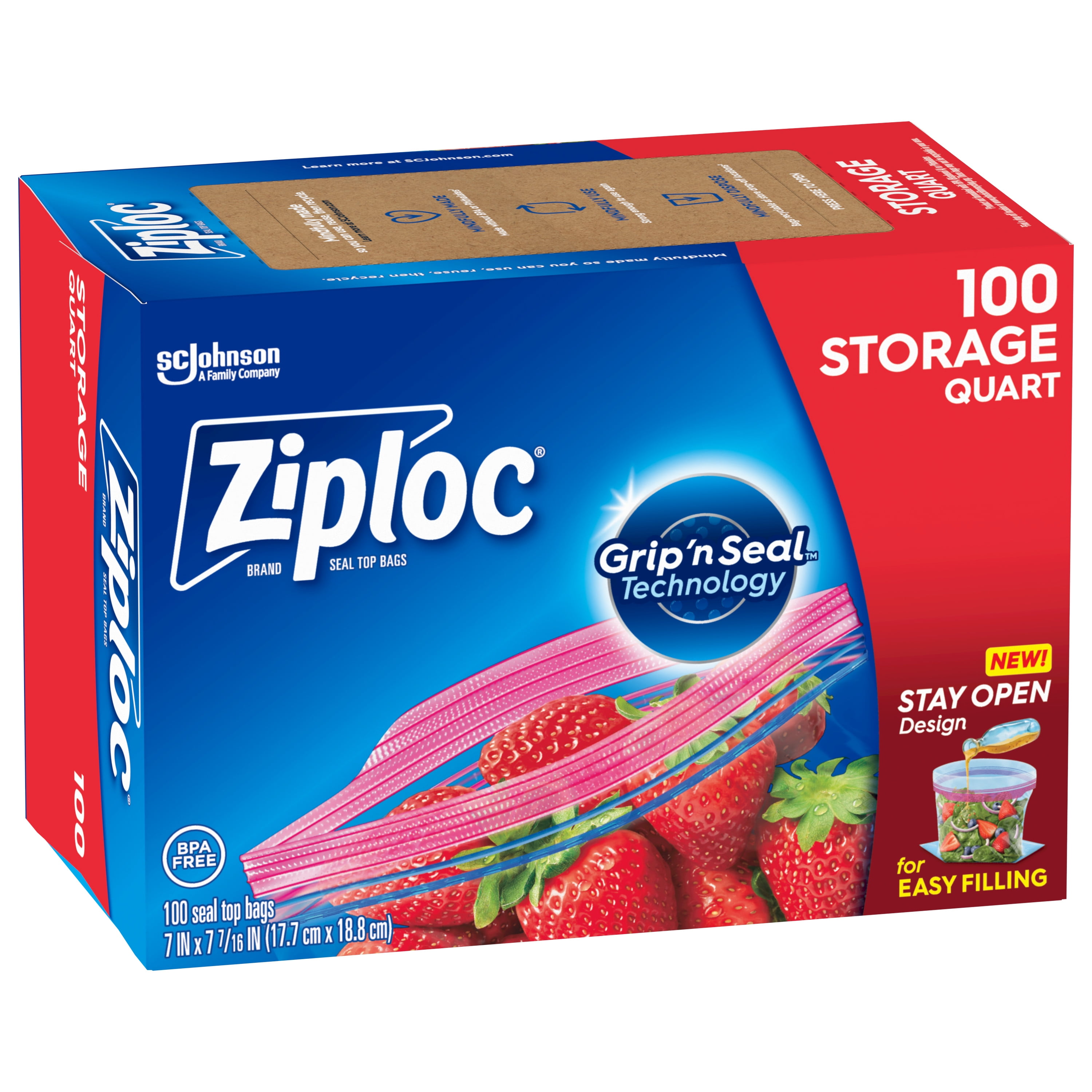 Ziploc® Brand Storage Bags Holiday, Quart, 48 Count, Shop