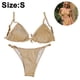 thumbnail image 2 of Tanga Bikini Traje de baño de dos piezas para mujer Triángulo Top Cuerpo inferior brasileño, 2 of 5