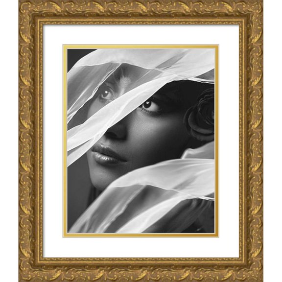 Big Blues Project 20x24 Gold Ornate Wood Framed with Double Matting Museum Art Print Titled - Just Portrait