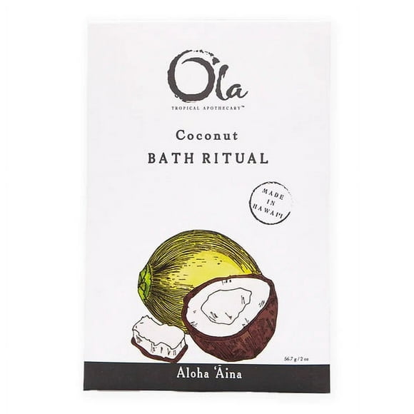 Ola Tropical Apothecary Coconut Scented Hawaiian Sea Salt Bath Rituals - 2 oz
