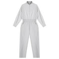 thumbnail image 6 of YiZYiF Kids Coveralls for Girls Boys Mechanic Costume Jumpsuit with Pockets Romper Overalls Boiler Suit Ivory 12, 6 of 7