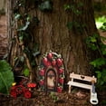 thumbnail image 6 of Fufafayo under $5 Resin Garden Miniature, Floral Outdoor Patio Decor, Tree Stump Fairy Door, Yard Landscape Accent, Mom Garden Kit, Window Sill Decor, Magical Realm Creation, Outdoor Art, 6 of 7