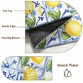 thumbnail image 6 of Yellow Lemon Area Rug 5x8 FT, Non Slip Bedroom Throw Carpet, Botanical Spring Leaves Abstract Blue Tile Washable Soft Floor Carpet Non-Shedding Rug for Living Room Nursery Dorm Office, 6 of 9