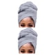 thumbnail image 3 of Turbante nudo Interior Qarigey hijab Cruz cabeza Envoltura Estiramiento pañuelo cabello Gris claro 2Conjunto, 3 of 6