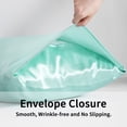 thumbnail image 3 of Ntbay Ultra Soft Satin Long Body Pillowcase with Envelope Closure, Cooling and Smooth Body Pillow Cover for Hair and Skin, 20" x 54", Light Blue, 3 of 5
