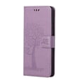thumbnail image 5 of Galaxy S23 Ultra (6.8" 2023) PU Leather Case with Embossed Tree, [Kickstand & Card Slots & Lanyard] Anti-fall Shockproof Full-body Protective for Girls Women, Lightpurple, 5 of 6