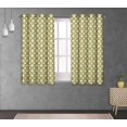 thumbnail image 3 of S4sassy Cotton Duck Pineapple Yellow Fruits set of 2 panel eyelet bed room short window&nbsp;curtains&nbsp;drapes- 54x56 Inches, 3 of 4