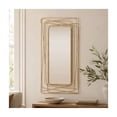 thumbnail image 3 of DecMode 31" x 47" Gold Abstract Wall Mirror with Thin Metal Rectangle Frame, 3 of 13