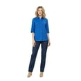 thumbnail image 7 of Turtle Bay New York Womens Regular Fit 3/4 Sleeve Button Down Collared Camp Shirt, 7 of 7