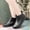 Black, variant on Women's Ankle Rain Boots, Low-Cut Short All-Season Use Everyday Casual Casual Shoes Black 6