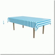 Bavarian Biergarten Tablecloth - Authentic Oktoberfest 54 x 108 Plastic Table Cover for Bavarian Party Supplies & German Table Decorations