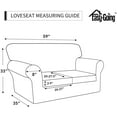 thumbnail image 4 of Easy-Going 3 Pieces Super Stretch couch cover, Loveseat size, Gray (Slipcover Only), 4 of 8