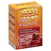 Emergen-C Cranberry Pomegranate Vitamin C Fizzy Drink Mix 1000mg, 10pk
