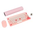 thumbnail image 1 of Combo de teclado inalámbrico y ratón, 2,4 GHz, 86 teclas, teclado redondo, ahorro de energía automático, receptor USB para PC, portátil y escritorio, 1 of 8