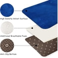 thumbnail image 6 of 2 Pieces Kitchen Rugs, Abstract Non Slip Royal Blue Art Graffiti Modern Comfort Indoor Floor Mat Runner Rug Set for Laundry Office Sink Bathroom (17"x48"+17"x24"), 6 of 14