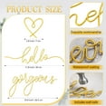 thumbnail image 2 of Modern Metal 'Hello Gorgeous' Wall Letters, Minimalist Home Decor for Bedroom, Living Room, Bathroom Decoration (Gold), 2 of 5