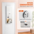 thumbnail image 3 of KFFKFF Mirrored Jewelry Storage, 42.52-Inch Height, Secure Jewelry Storage Cabinet with Full-Size Mirror, Can be Wall or Door Mounted, Jewelry Organizer with LED Lights Inside and Velvet Interior, 3 of 9